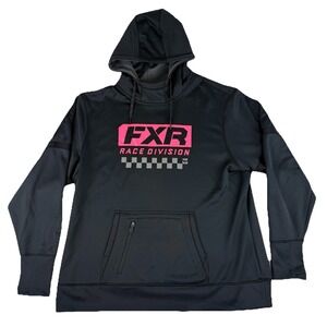 FXR Womens Hoodie  Size 2XL Black With Pink Accents Factory Ride Race Div.